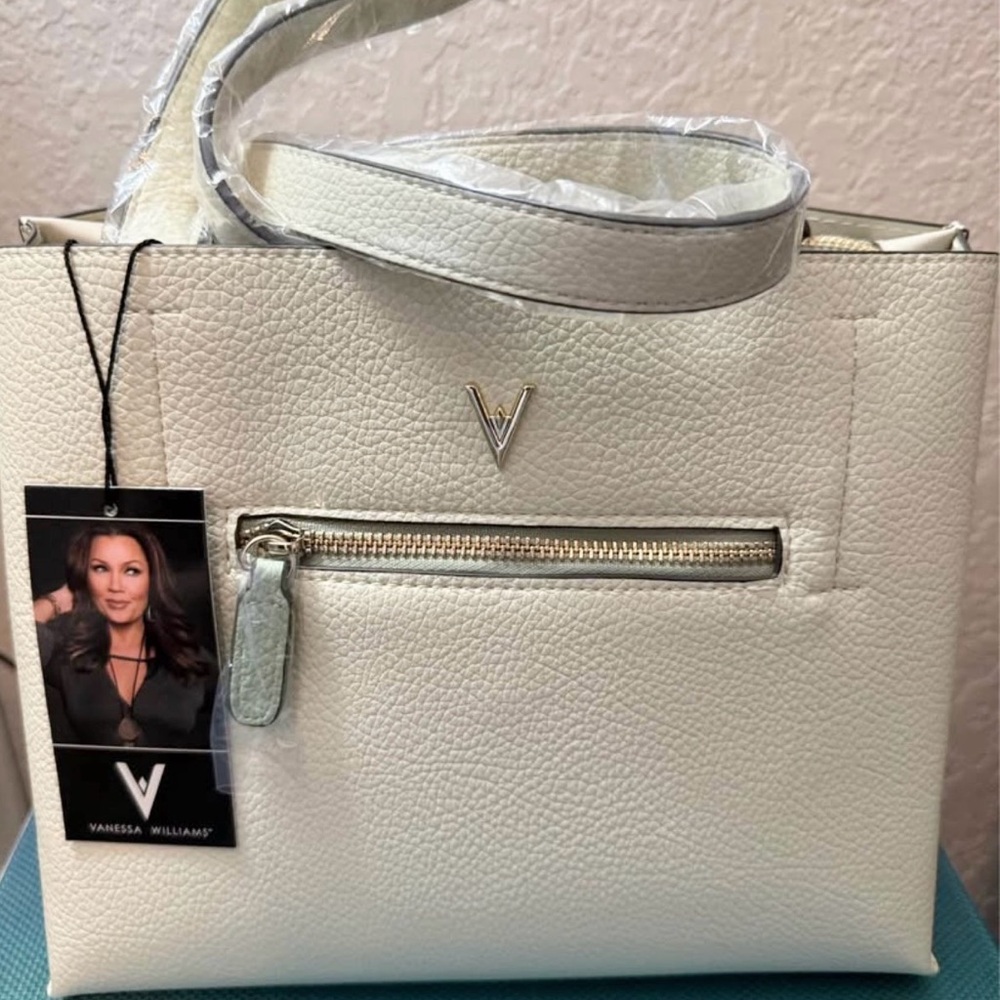 Vanessa Williams Elegant White Tote Bag